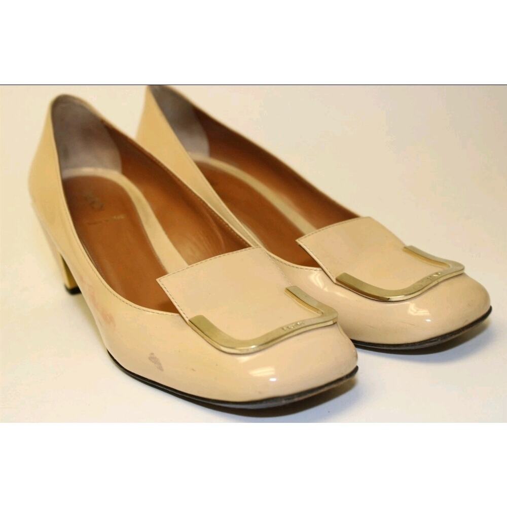 Fendi Nude Patent Leather Mid Heeled Pumps Italy 8 38.5 - Picture 5 of 16